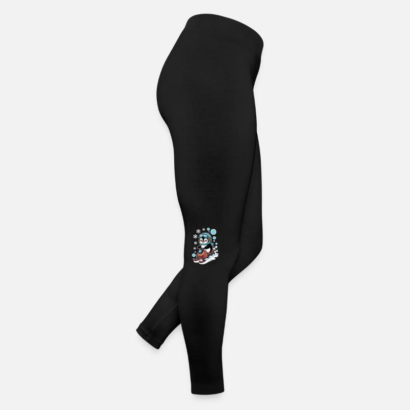 Pingouin mignon dans une aventure en motoneige Legging en jersey Femme