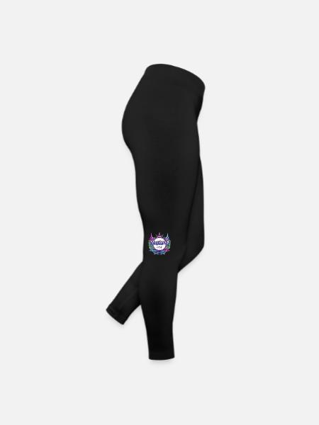 Teneriffa Crew Bunt - Frauen Jersey Leggings - Schwarz - Rechts