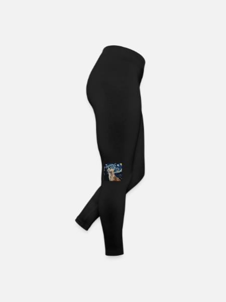 Hermelin - Frauen Jersey Leggings - Schwarz - Rechts