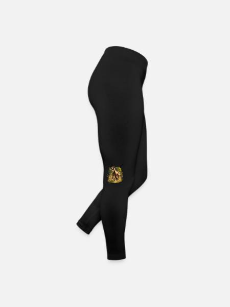 Pferde Pferd - Frauen Jersey Leggings - Schwarz - Rechts