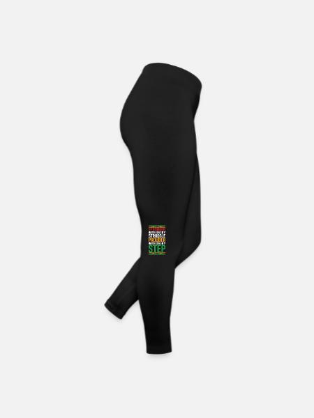 Plus fort à chaque lutte, plus fier à chaque - Legging en jersey Femme - noir - Droite