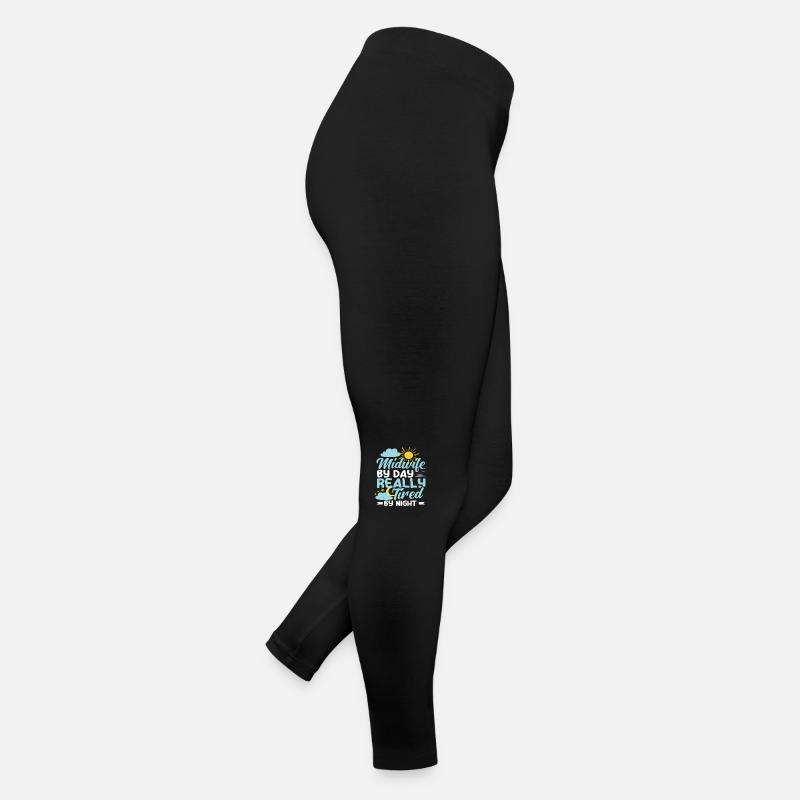 Hebamme Bei Tag Echt Müde Bei Nacht Frauen Jersey Leggings