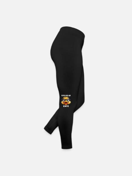 DUCK GLASSES PSYCHIC ON THE DUCK - Women’s Jersey Leggings - black - Right