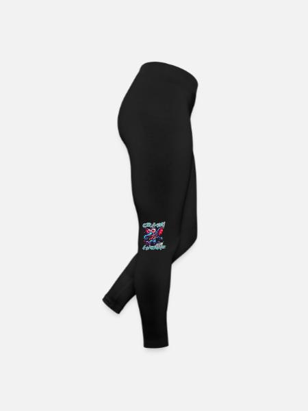 Crazy but Awesome Elephant Comic Style - Women’s Jersey Leggings - black - Right