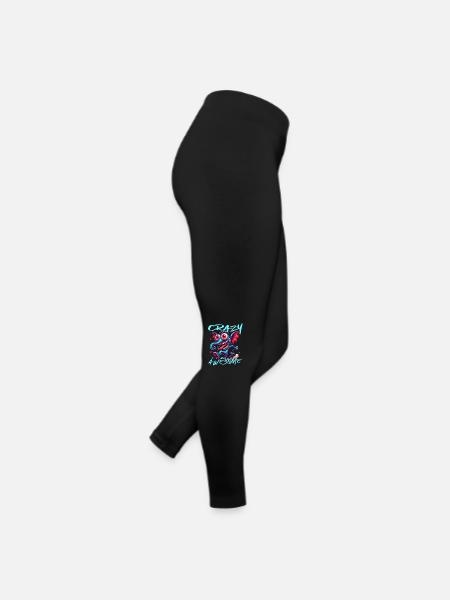 Crazy but Awesome Elephant Comic Style - Women’s Jersey Leggings - black - Right