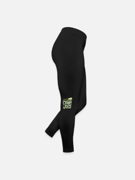 Powered by Selleriesaft - Frauen Jersey Leggings - Schwarz - Rechts