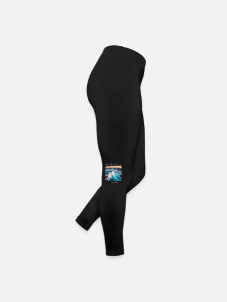 Niagarafälle - Frauen Jersey Leggings - Schwarz - Rechts