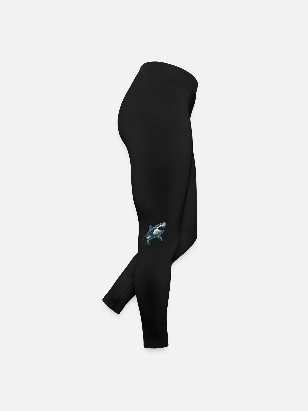 Requins Requin - Legging en jersey Femme - noir - Droite