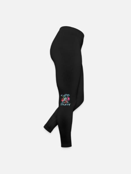Cute but Crazy Elephant Comic Style - Women’s Jersey Leggings - black - Right
