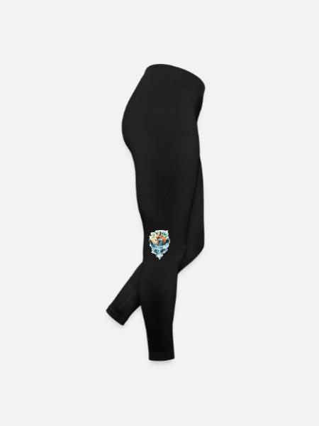 Fuchs - Frauen Jersey Leggings - Schwarz - Rechts
