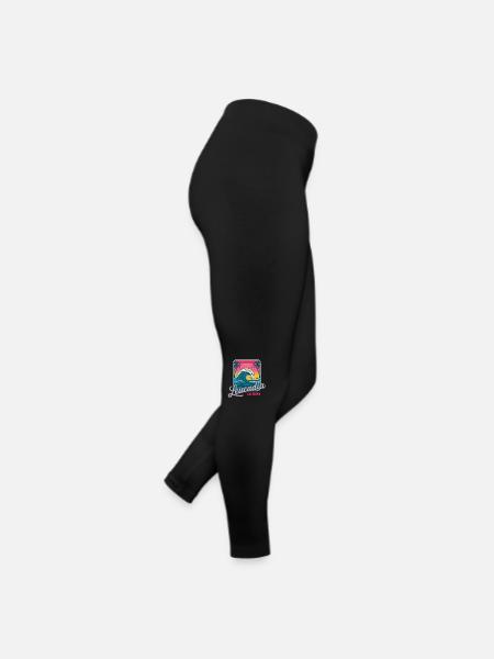 Leucadia, Kalifornien, Palms Beach - Frauen Jersey Leggings - Schwarz - Rechts
