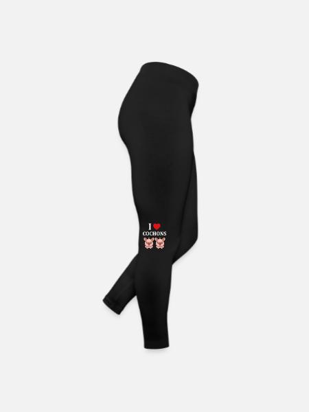 cochon - Legging en jersey Femme - noir - Droite