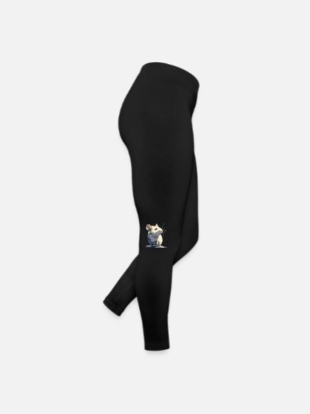 Mäuse Maus - Frauen Jersey Leggings - Schwarz - Rechts