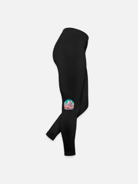Mäuse Maus - Frauen Jersey Leggings - Schwarz - Rechts