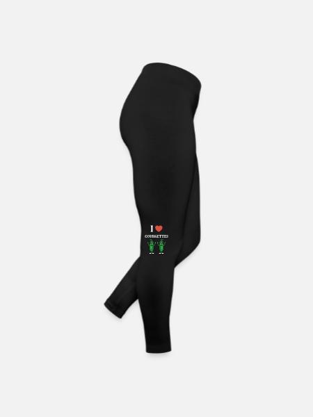 Zucchini-Humor - Frauen Jersey Leggings - Schwarz - Rechts