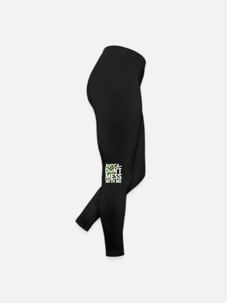 Avocado Liebhaber: Vegan Vegetarisch Spaß - Frauen Jersey Leggings - Schwarz - Rechts
