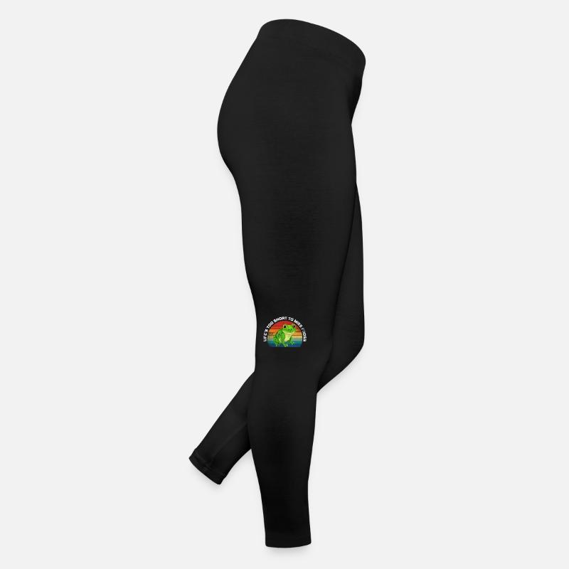 La vie est trop courte pour manquer les grenouilles Legging en jersey Femme