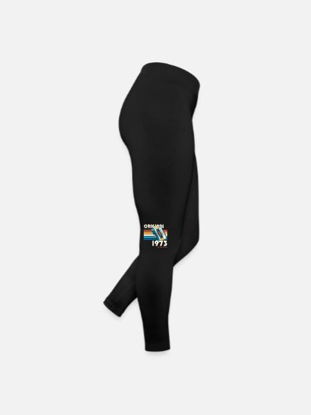 52nd Birthday Original April Vintage 1973 - Women’s Jersey Leggings - black - Right