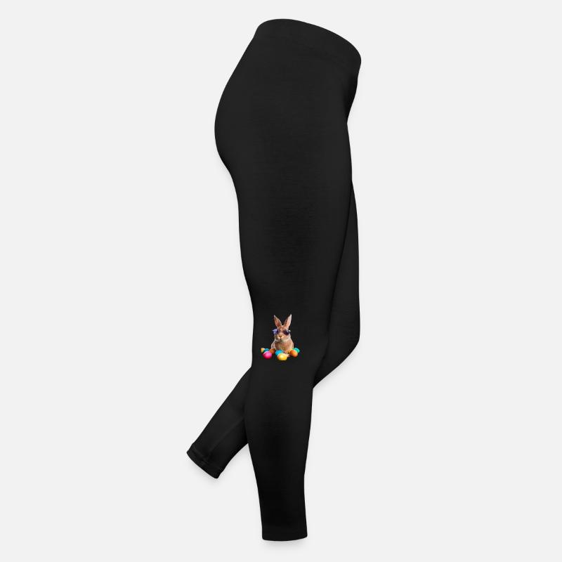 Easter Bunny - Women’s Jersey Leggings - black