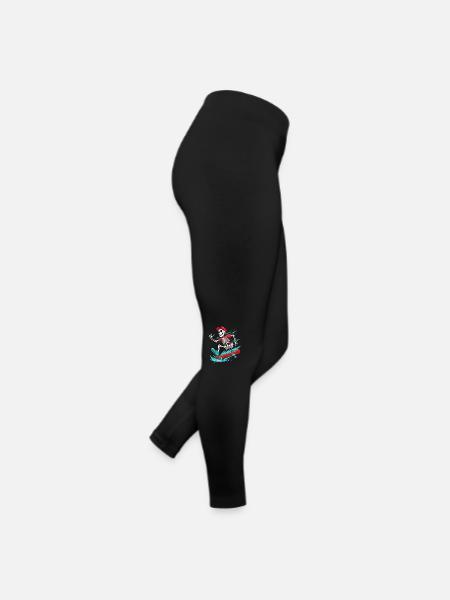 Skateboarder Skeleton, Skateboarder - Women’s Jersey Leggings - black - Right