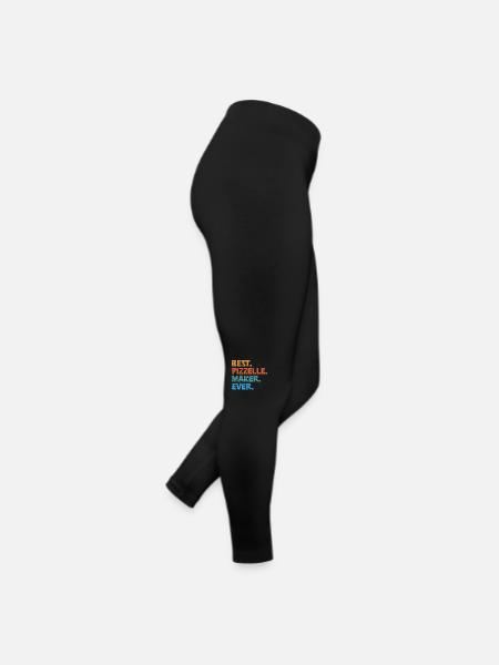 Pizzelle Waffle - Italian Waffles - Women’s Jersey Leggings - black - Right