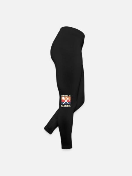 Powered by Gardening Retro Style Fan - Women’s Jersey Leggings - black - Right
