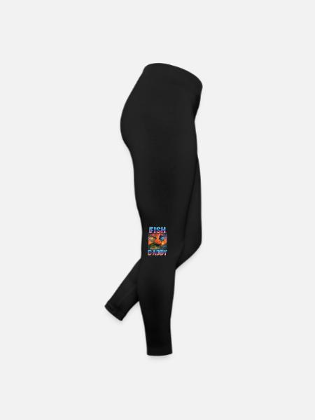Fisch Papa - Frauen Jersey Leggings - Schwarz - Rechts