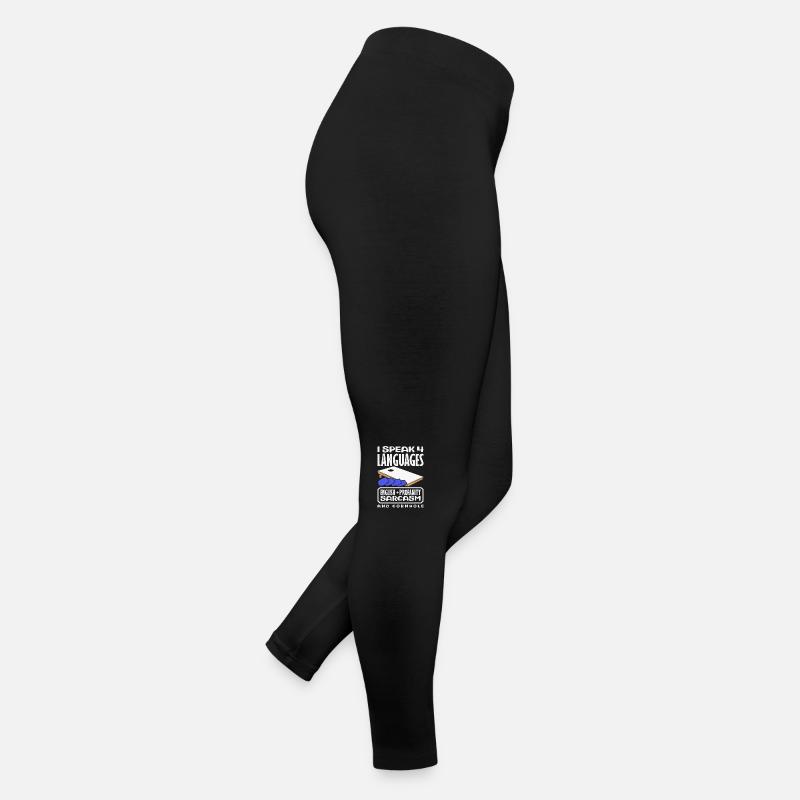 Je parle quatre langues Cornhole Joueurs Legging en jersey Femme