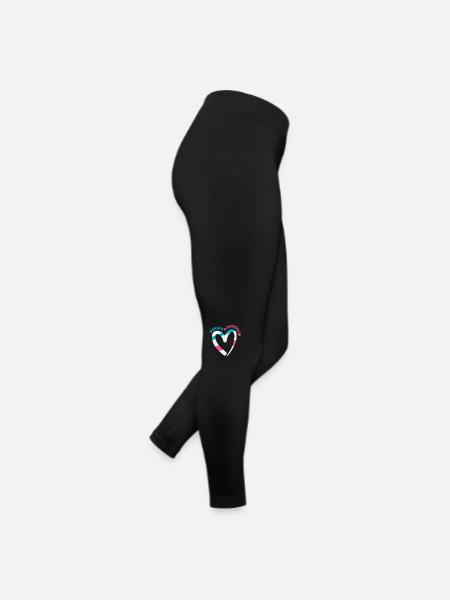 Schulberater Herz Form Bunt - Frauen Jersey Leggings - Schwarz - Rechts