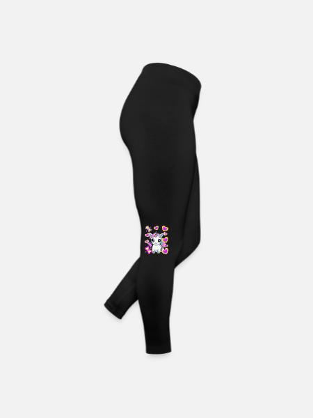 Licorne Enfant Fille Cheval - Legging en jersey Femme - noir - Droite