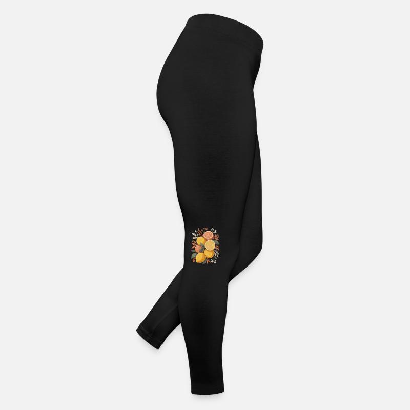 Boho Citrus Art for Nature Lovers Women’s Jersey Leggings