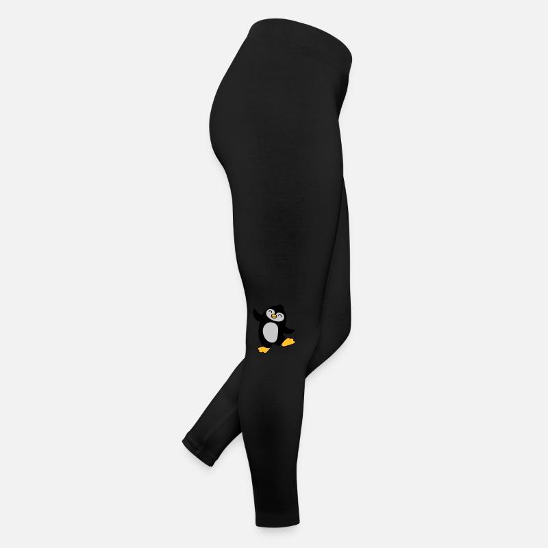 Glücklicher süßer Pinguin tanzt Frauen Jersey Leggings