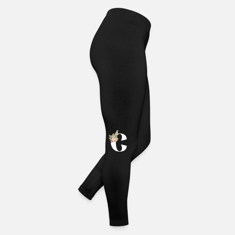 letter C flowered Women’s Jersey Leggings