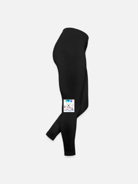 West Highland white terrier design - Women’s Jersey Leggings - black - Right