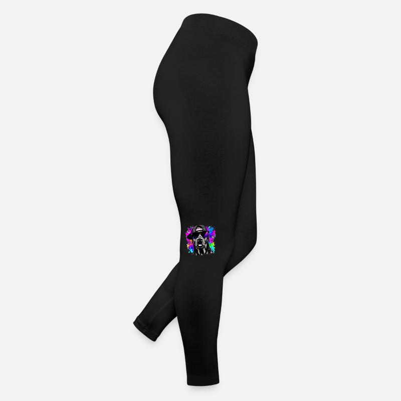 Labrador in Graffiti-Optik mit Sonnenbrille Frauen Jersey Leggings