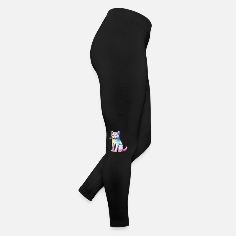 Hako the multicolored cat Women’s Jersey Leggings
