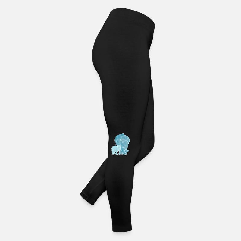 "Nashorn", Boho Line Art Design, Serie „Big 5" Frauen Jersey Leggings