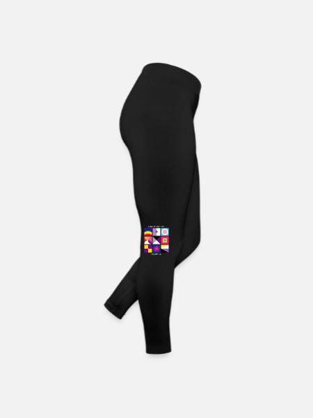 Liebe ist wie Kunst – bunt – LGBTQIA+ geometrisch - Frauen Jersey Leggings - Schwarz - Rechts