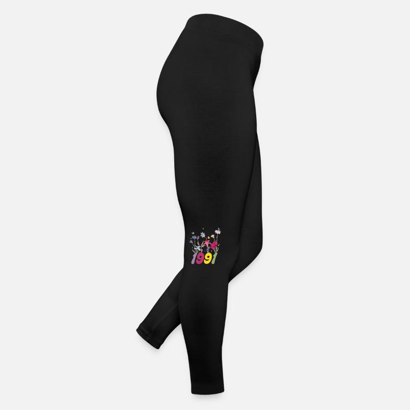 Geburtsjahr 1991 Wildblumen Frauen Jersey Leggings