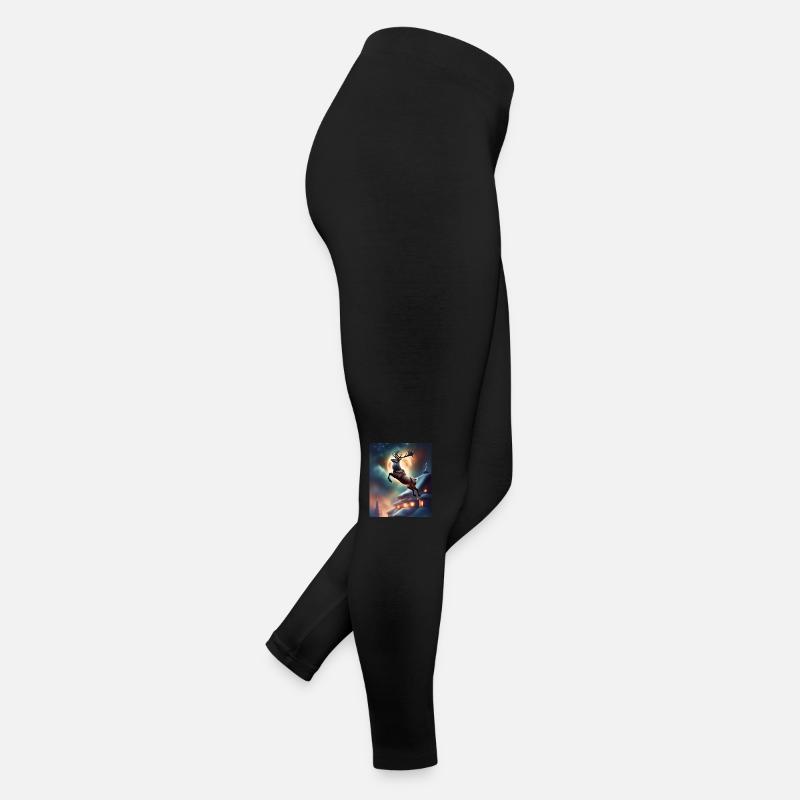 Das Weihnachtsrentier des Weihnachtsmanns Frauen Jersey Leggings
