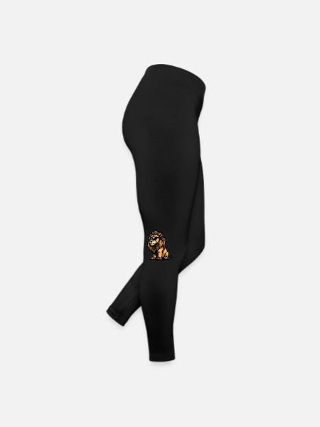 Lion Bande Dessinée Cool - Legging en jersey Femme - noir - Droite