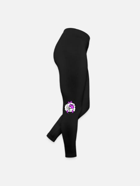 mouton offensé fille femme mauvais œil joli - Legging en jersey Femme - noir - Droite