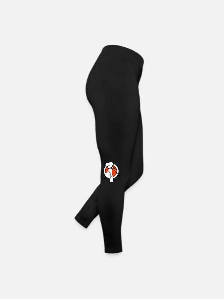 Bird grilling sausage grilling delicious eating sausages - Women’s Jersey Leggings - black - Right