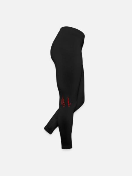 Guide du nœud d’hameçon de pêche - Legging en jersey Femme - noir - Droite