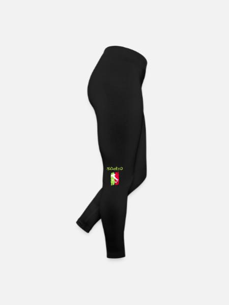 Siderno T-Shirt Souvenir Siderno - Frauen Jersey Leggings - Schwarz - Rechts