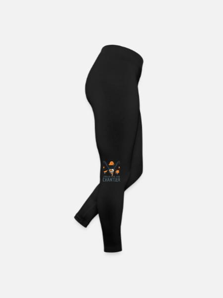 Je peux pas j'ai chantier construction - Legging en jersey Femme - noir - Droite
