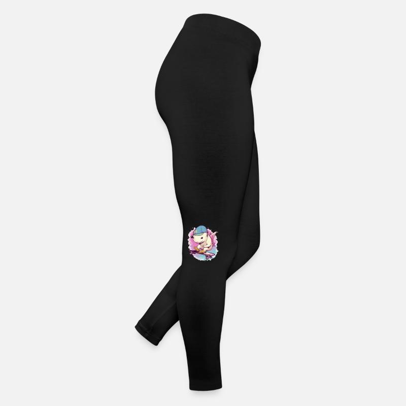 Axolotl on his skateboard Women’s Jersey Leggings