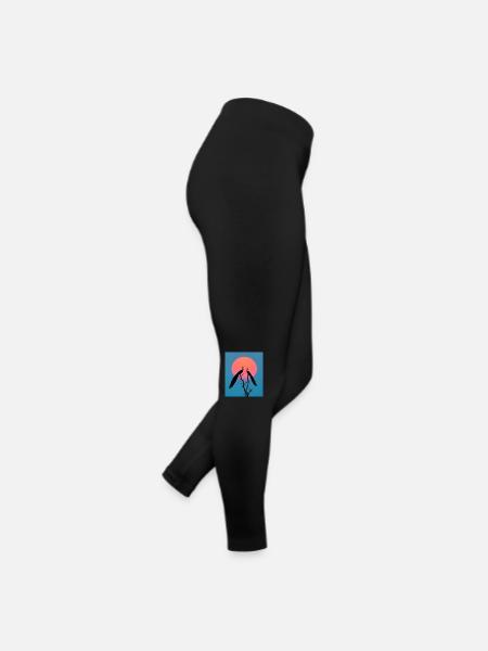 Hoch Hinaus - Frauen Jersey Leggings - Schwarz - Rechts