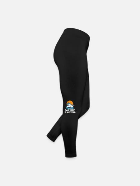 La navigation de plaisance est ma citation Cardio Lake Life Motorboating - Legging en jersey Femme - noir - Droite