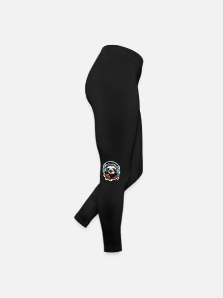 Headphones / Audio / Music / Animal / Sloth / Cool - Women’s Jersey Leggings - black - Right